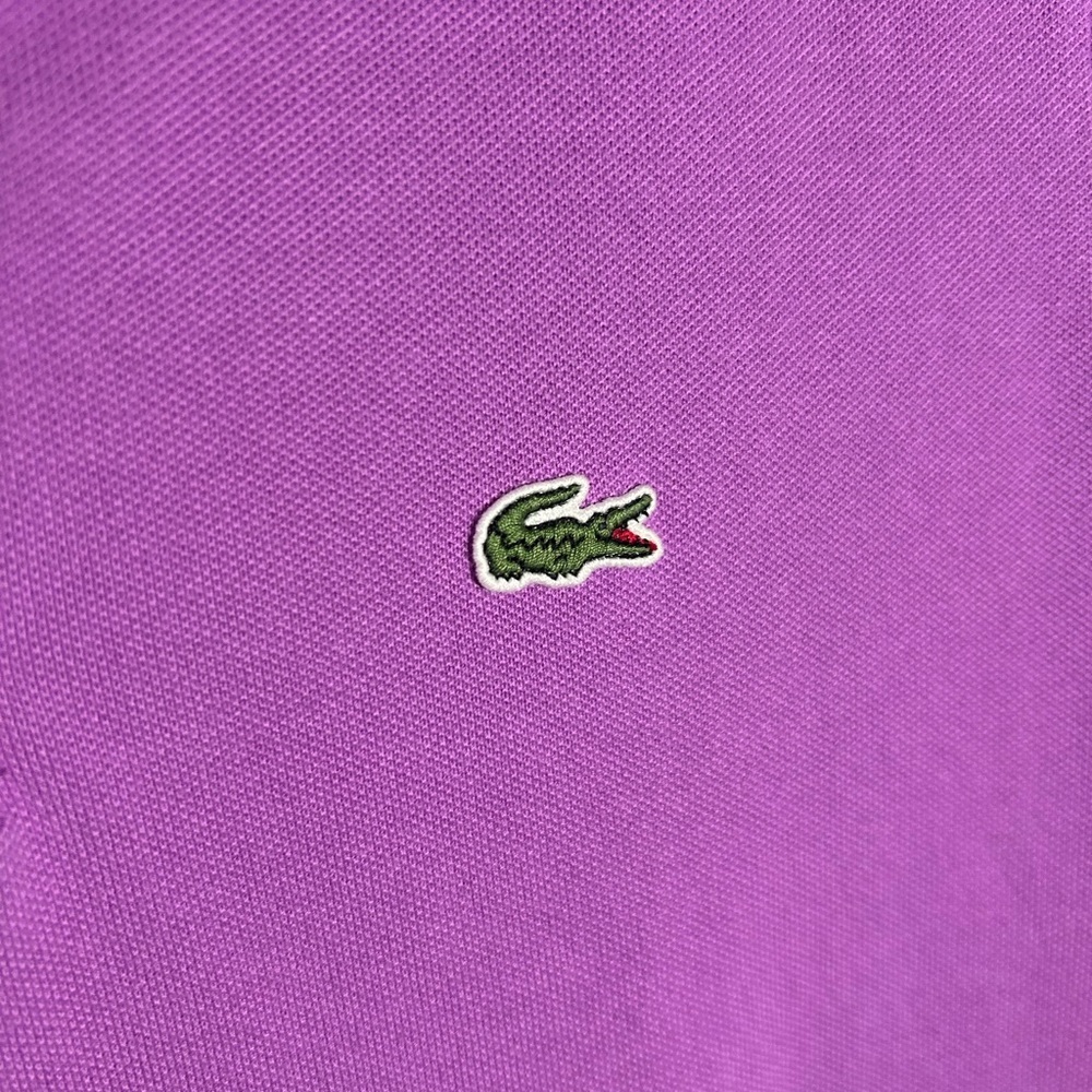 Lacoste Women’s Purple Polo Shirt Slim Fit Size 42 (~US 10, Large) - Picture 3 of 11